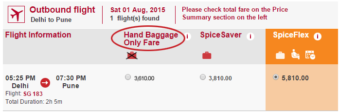 SpiceJet Baggage Allowance | Baggage Fees and Policies